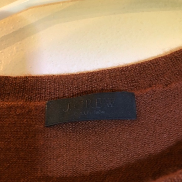 J. Crew Collection 100% Cashmere Chocolate Brown Short Sleeve XS - Picture 5 of 5